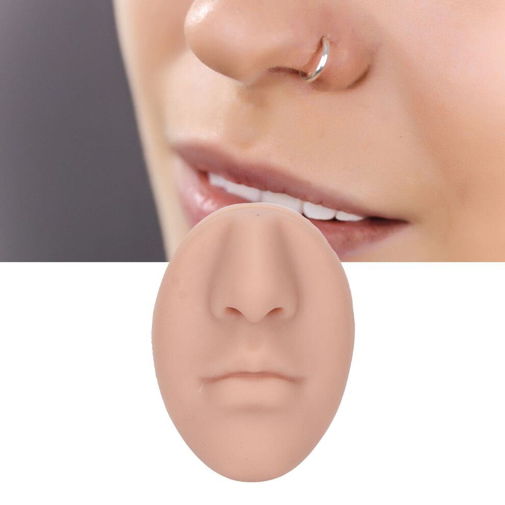 Reusable Silicone Nose Model for Piercing Practice, Medium Flesh 9x6.5x3cm