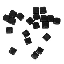 DIY 16mm schwarzes Kunststoffwürfel-Set für Brettspiele und Mathe Spaß - 20 Stück