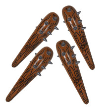 Inflatable Cheering Sticks 4Pack QuickInflation Deep Brown For Outdoor Birthday Parties Sports Events Team Activities