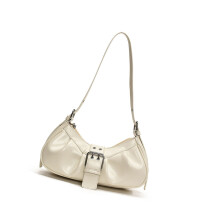 Damestas Geplooide schoudertas Trendy crossbodytas PU-leren-wit