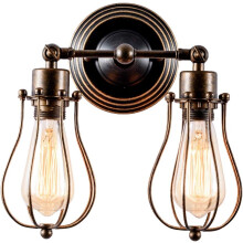 Vintage Edison væglampe, retro rustik punk dampvæglampe med svanehalsdesign til køkkener, caféer og landlig træindretning, effekt