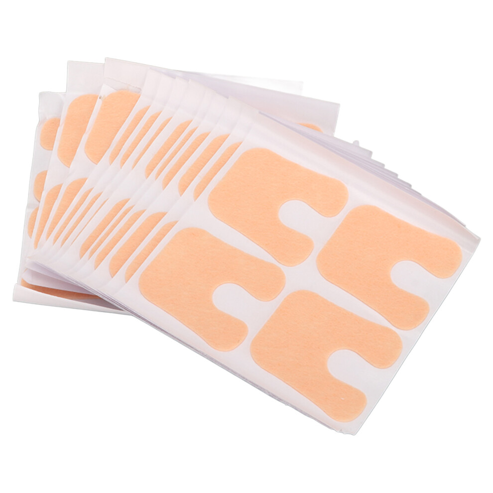 12 Sheets Felt Forefoot Cushion U-Shape Self-Adhesive Inserts for Callus & Pain Relief