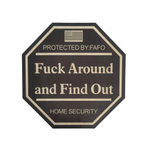 Funny Warning Signs, Weatherproof Security Marker For Front Door Or Window, Outdoor Home Security Sign With Optional Stake, FAFO Surveillance Signs
