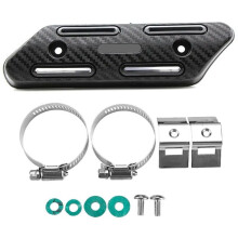 Protezione per tubo di scarico con design arrotondato, prestazioni stabili, scudo termico universale per marmitta per motociclette a 4 tempi, lunga