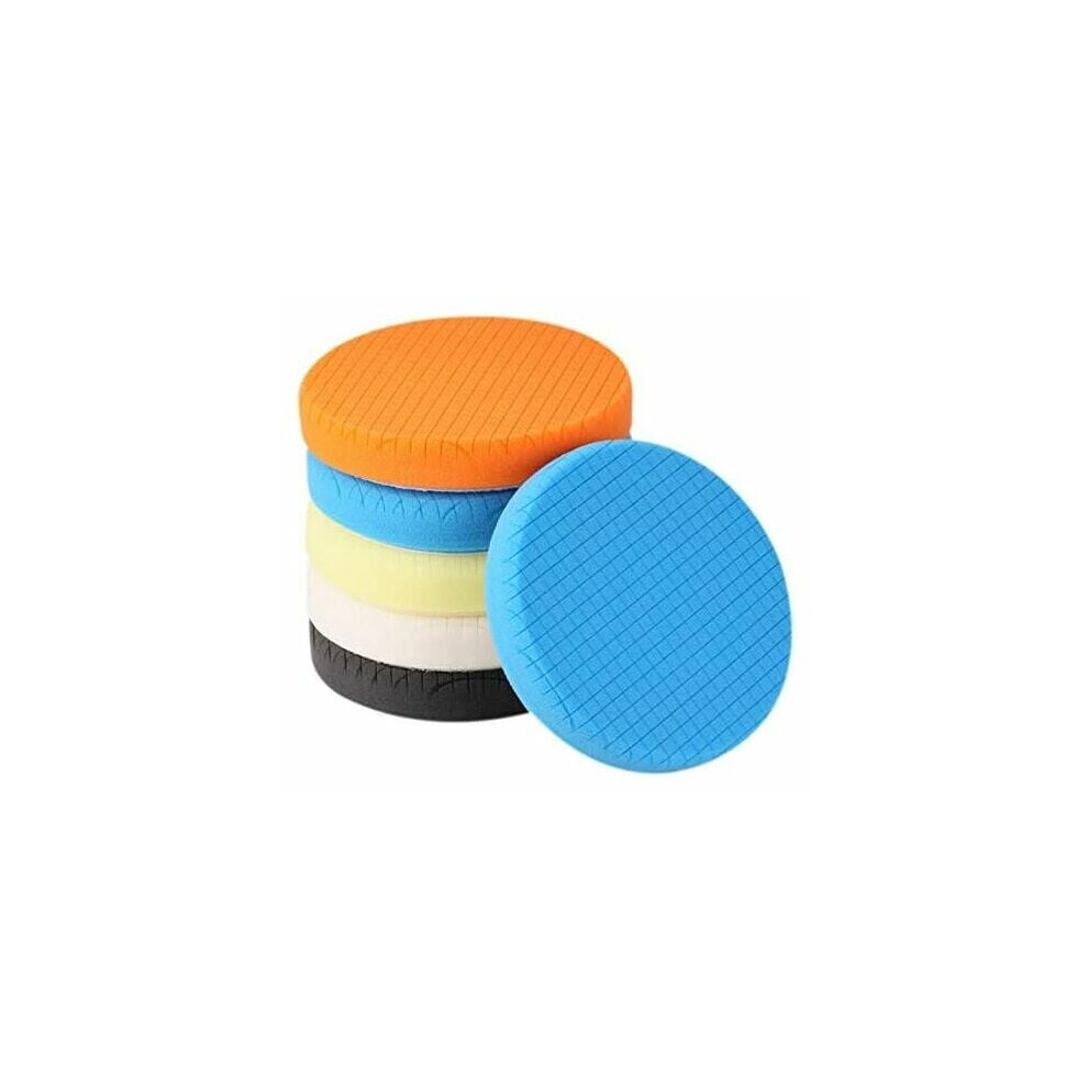 Sponge Pads For Car Detailing, Unique Design Buffing Polishing Kit, Premium Quality Compound Pads With Heat Dissipation For Auto Polisher, 5 Pieces 9448196646311