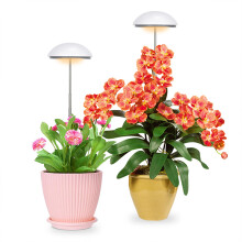 Lâmpada de cultivo LED de espectro completo com temporizador automático, altura ajustável e brilho regulável, ideal para entusiastas de plantas