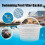 Pool sieve, integrated handle, easy to clean, reusable, durable, white. 2
