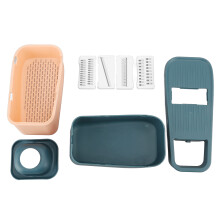 Ergonomische mandoline snijmachine met voedselveilige houder, roestvrijstalen kaasrasp, multifunctionele keukenrasp, 3-in-1 groentesnijder met grote