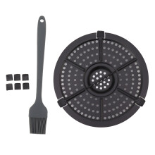 Grillpan voor airfryer, airfryer accessoires, dubbele antiaanbaklaag, FDA-goedgekeurde grillpan van voedselveilig staal voor een gezonde airfryer