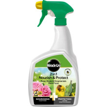 MiracleGro Rose Shrub & Plant Food 2 In 1 Nourish Protect 800ml