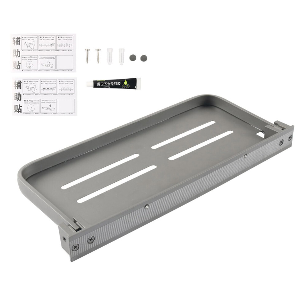 30 Cm/40 Cm Aluminum Floating Storage Foldable Spacesaving Folding Shelf For Interior Organization Campers Accessories 9426802463781