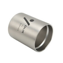 12oz Edelstahl-Reisebecher mit Deckel & Strohhalm, Silber