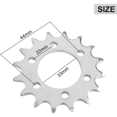 16T Fixed Gear Sprocket For Bicycles Steel Construction Single Speed Compatibility 2