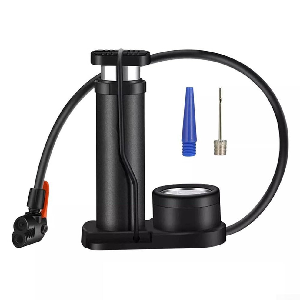 Mini Metal Foot Pump With Integrated Pressure Gauge For Easy Inflation (Round Marking) 9426802467376