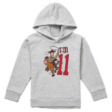 (5-6 Years,Athletic Heather)Toy Story Childrens/Kids I'm 11 Woody Heather Birthday Pullover Hoodie