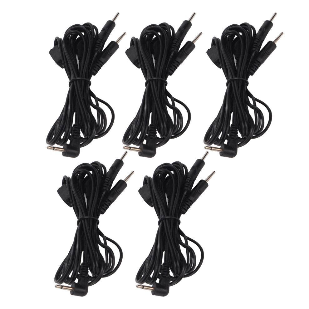 Lead Wires for TENS Device Electrodes, Durable Flexible Snap Connectors Designed for Portable Electrotherapy Units, Replacement Replacement Cables