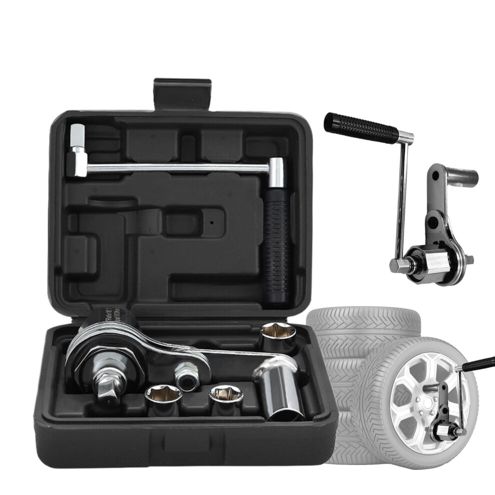 Torque Amplifier Wrench, Torque Wrench With Laborsaving Nut Removal Tool For Wheel Maintenance Vehicle With Sockets For Tire Changing. 9426802469653