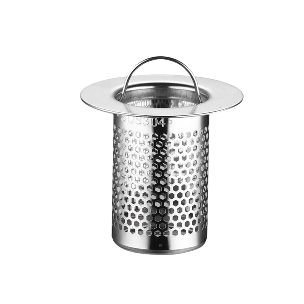 Stainless Steel Sink Strainer With Handle, Anticlog Hair Catcher For Kitchen And Bathroom 9189345310058