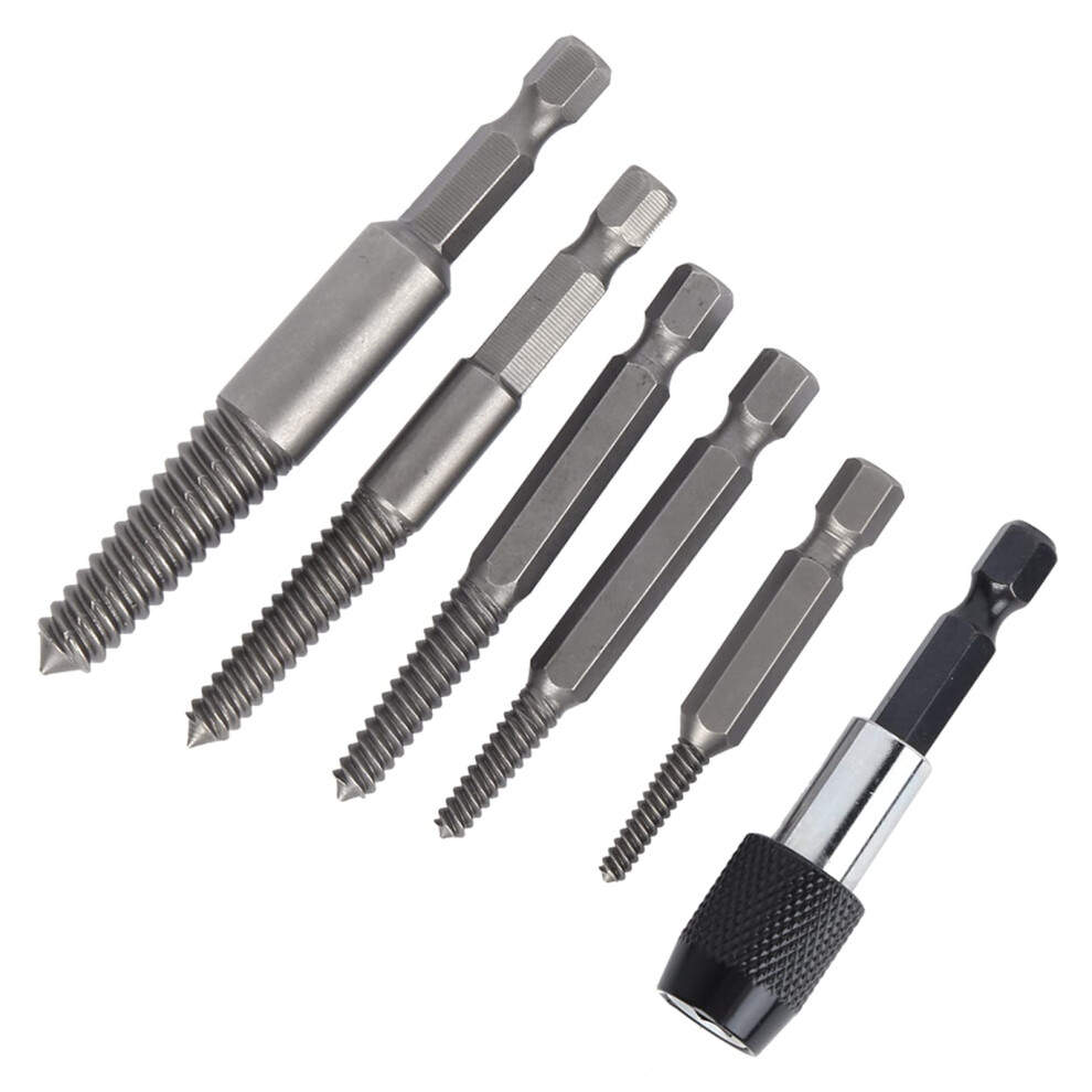 Screw Extractor Set Headless 6Pcs For Damaged Screws And Stripped Studs Quick Removal Tool Diy Gift With Post Extractor 9426802525885