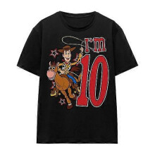 (M,Black)Toy Story Unisex Adult I'm 10 Woody Birthday T-Shirt