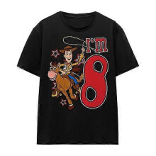 (XL,Black)Toy Story Unisex Adult I'm 8 Woody Birthday T-Shirt