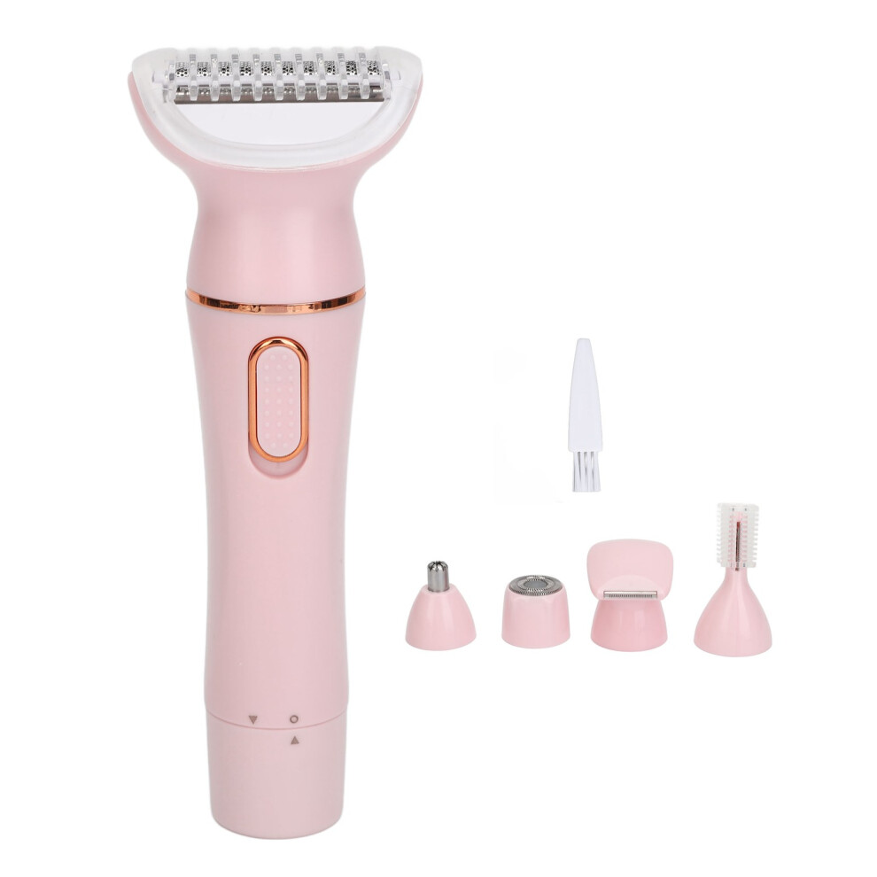 Womens Body Hair Groomer Set, 5 Interchangeable Heads Skin-Protective Blades Wet Dry Electric Trimmer with USB C Charging for Bikini Arms Legs Armpi