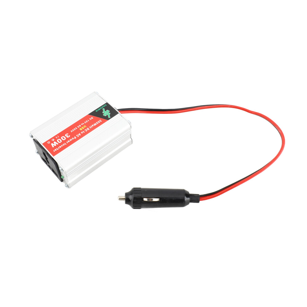300W Car Power Inverter, Dc12v To Ac220v, Silver, Compact 85Mm 6911371668345