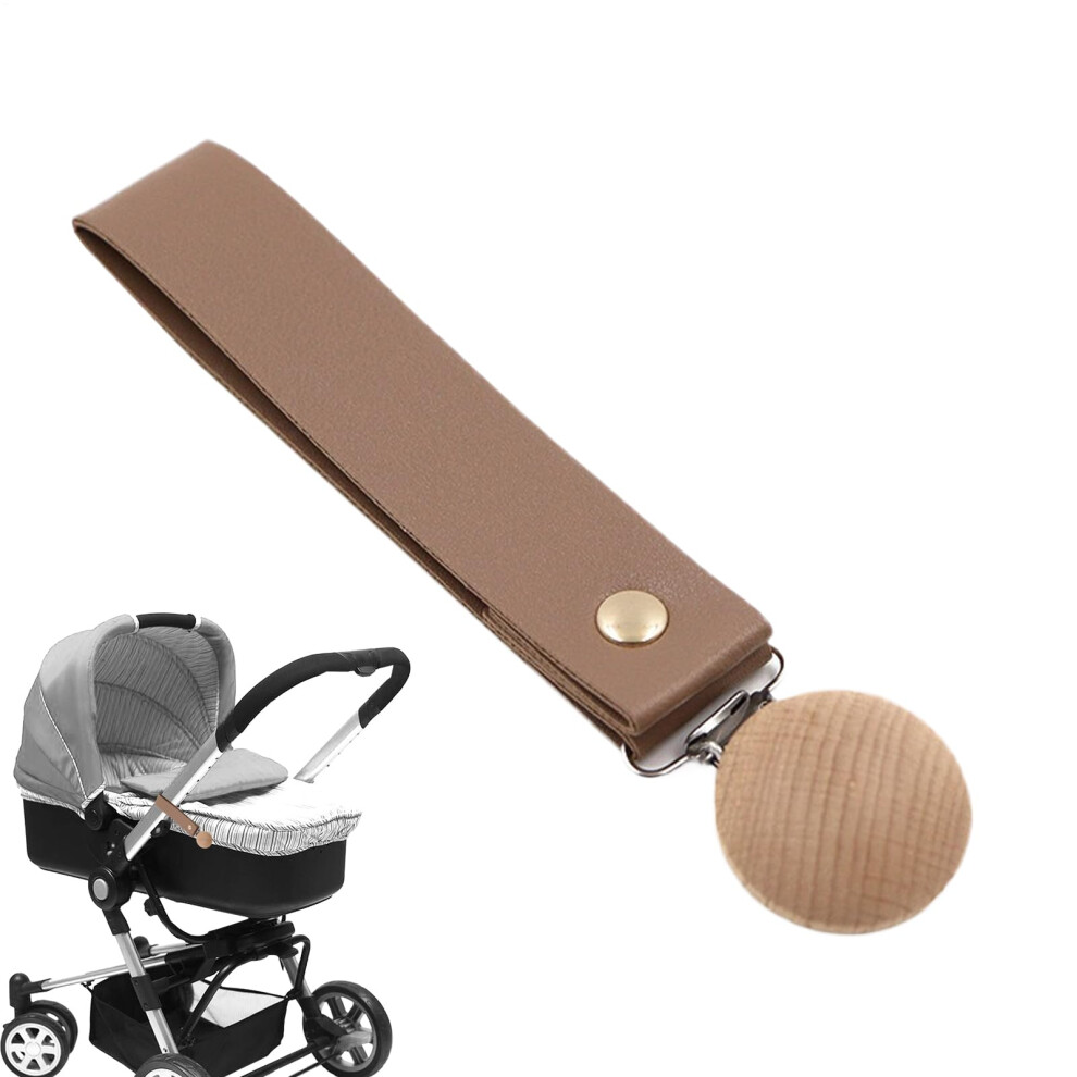 Toddler Blanket Stroller Clips Heavy Duty 12.5x2.5x0.5cm Pram Pegs For Securing Baby Blankets On Strollers Coffee