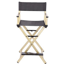 Portable Makeup Artist Chair Aluminum Folding Director's Chair Gold Color for Professional Use and Events