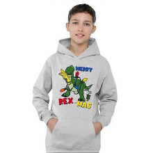 (9-11 Years,Athletic Heather)Toy Story Childrens/Kids Merry Rexmas Heather Christmas Pullover Hoodie