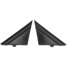 Coques de rétroviseurs triangulaires pour FIAT500 (2012-2017), moulures décoratives luxueuses et élégantes, noir brillant, en plastique