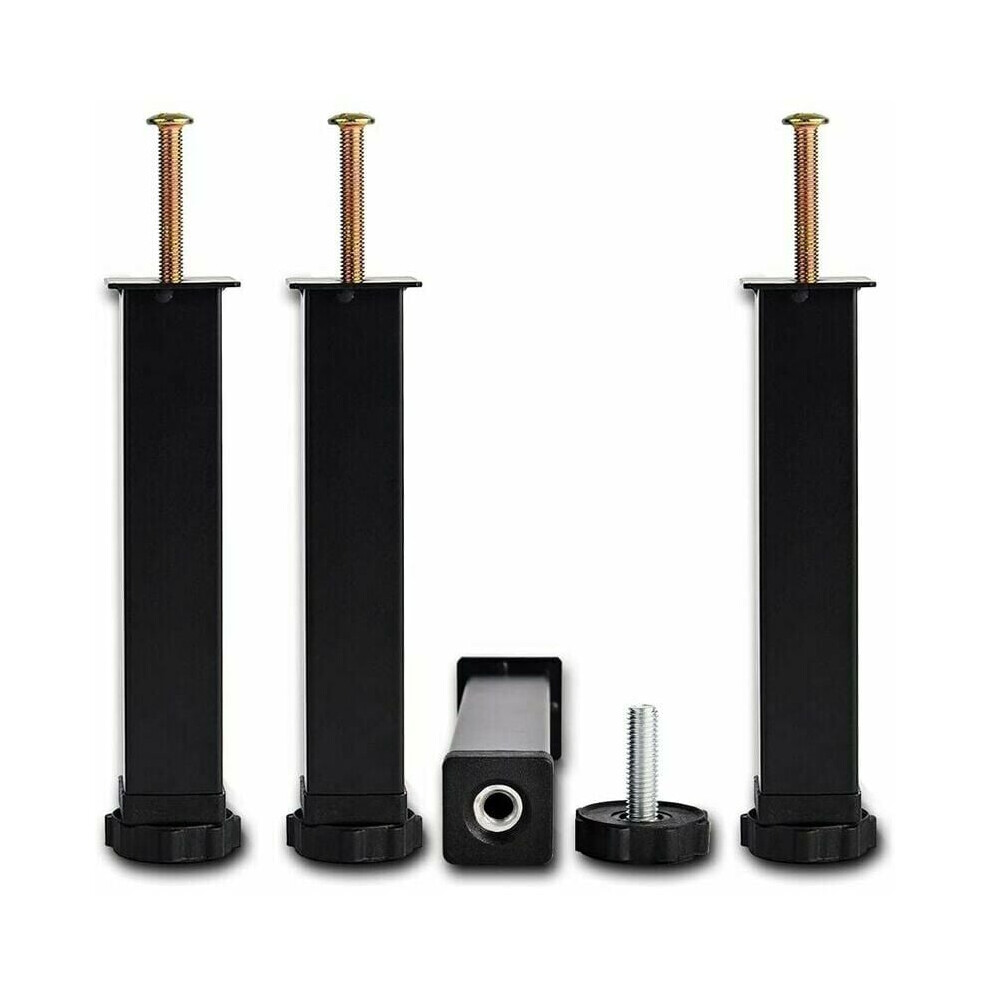 Metal Furniture Legs, Silent Non-Slip Bed Frame Center Support For Heavy Duty Beds And Furniture (Square 3X3.5cm) 9405630033786