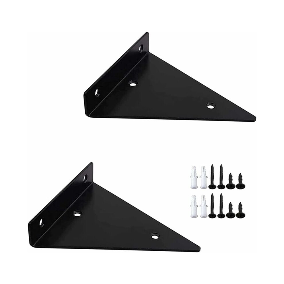 Triangle Design Shelf Brackets, Modern Style Enhances Any Room Decor, Black Coating Adds Elegance While Resisting Corrosion, Wide Application For 9173940373259