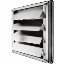 Ventilatieklep met beweegbare kleppen, buitenmuurventilatie met roestvrijstalen afdekking voor wasdroger, biedt automatische sluiting, duurzaamheid