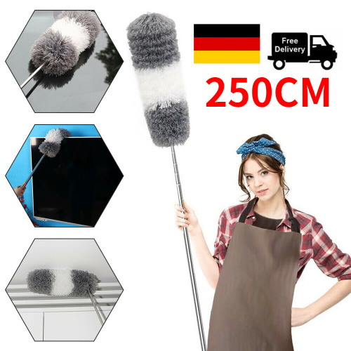 Cobweb Duster Kit for Home Office, Extendable Dusters with Microfiber Feather Duster, Washable & Reusable Tools for High Ceilings Ceiling Fans