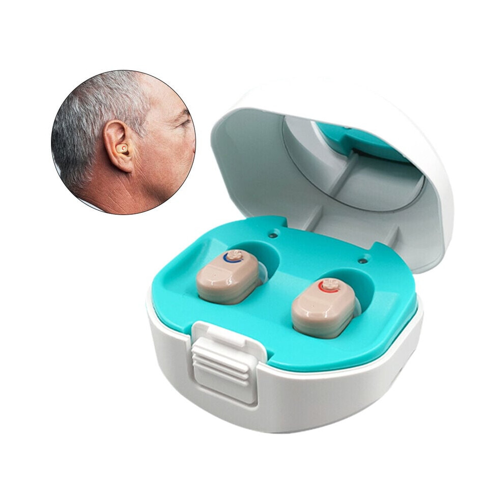 Digital Hearing Aid Solution, Noise Cancelling Rechargeable Hearing Aids for Seniors, Volume Adjustment, Easy Operation, Noise Reduction, Portable