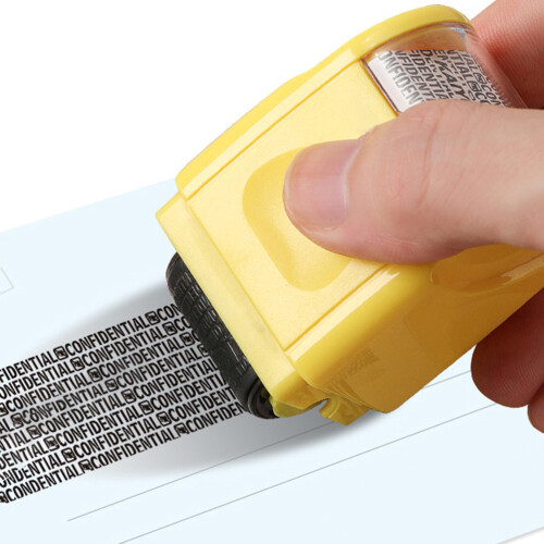 Wide Roller Security Stamp For Mail, Identity Theft Prevention Stamp, Personal Information Blackout Privacy Shield Roller 1