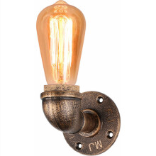Industriële vintage wandlamp, creatief ontwerp met waterleiding, steampunk pijp, vintage Edison wandlamp, geschikt voor ruimtes van 10-15 m².