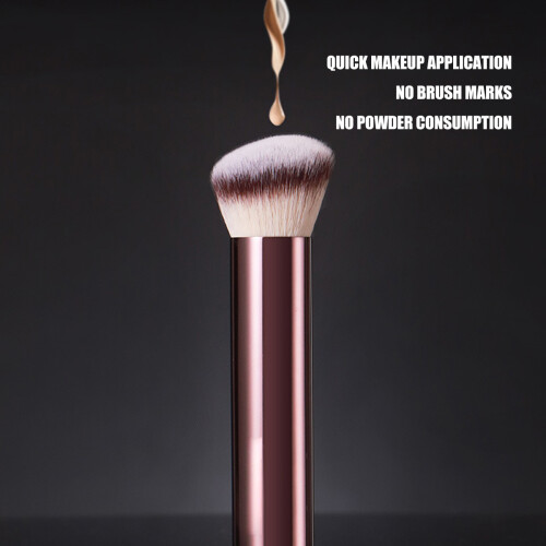 Πινέλο Foundation με Contoured, Πινέλα Premium Quality με Συνθετικές Ίνες για Φυσικό Φινίρισμα, Vegan 2