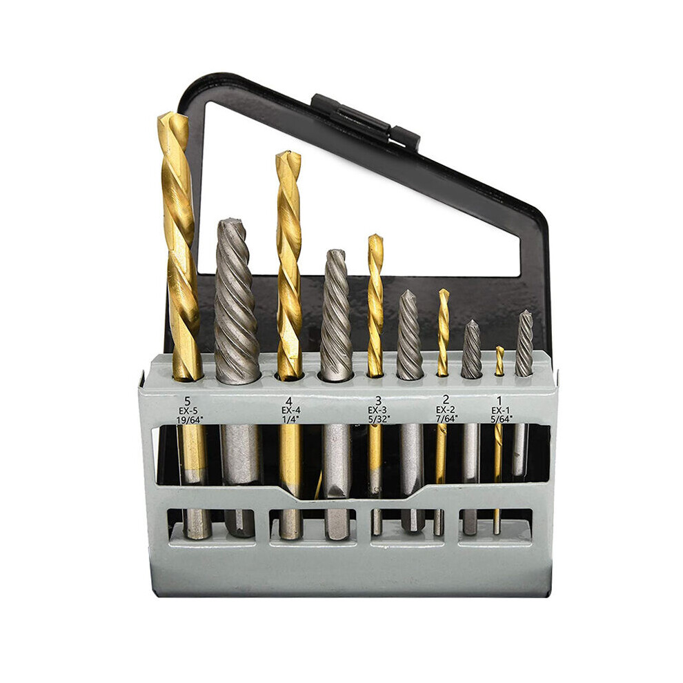 Spiral Flute Design, Comprehensive Tool Set For Removing Stripped Broken Screws, Comprehensive Tool Set With Left Hand Drill Bits For Various Needs 9340258626340