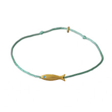 Einfache geflochtene Armbänder Vintage Gold Fisch Charm Armband