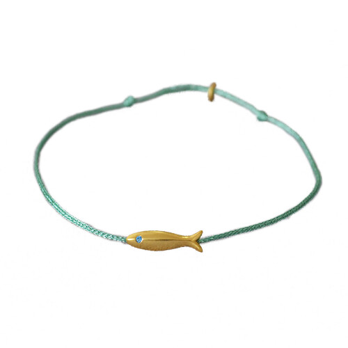 Bracelet à breloques en forme de poisson doré de Style