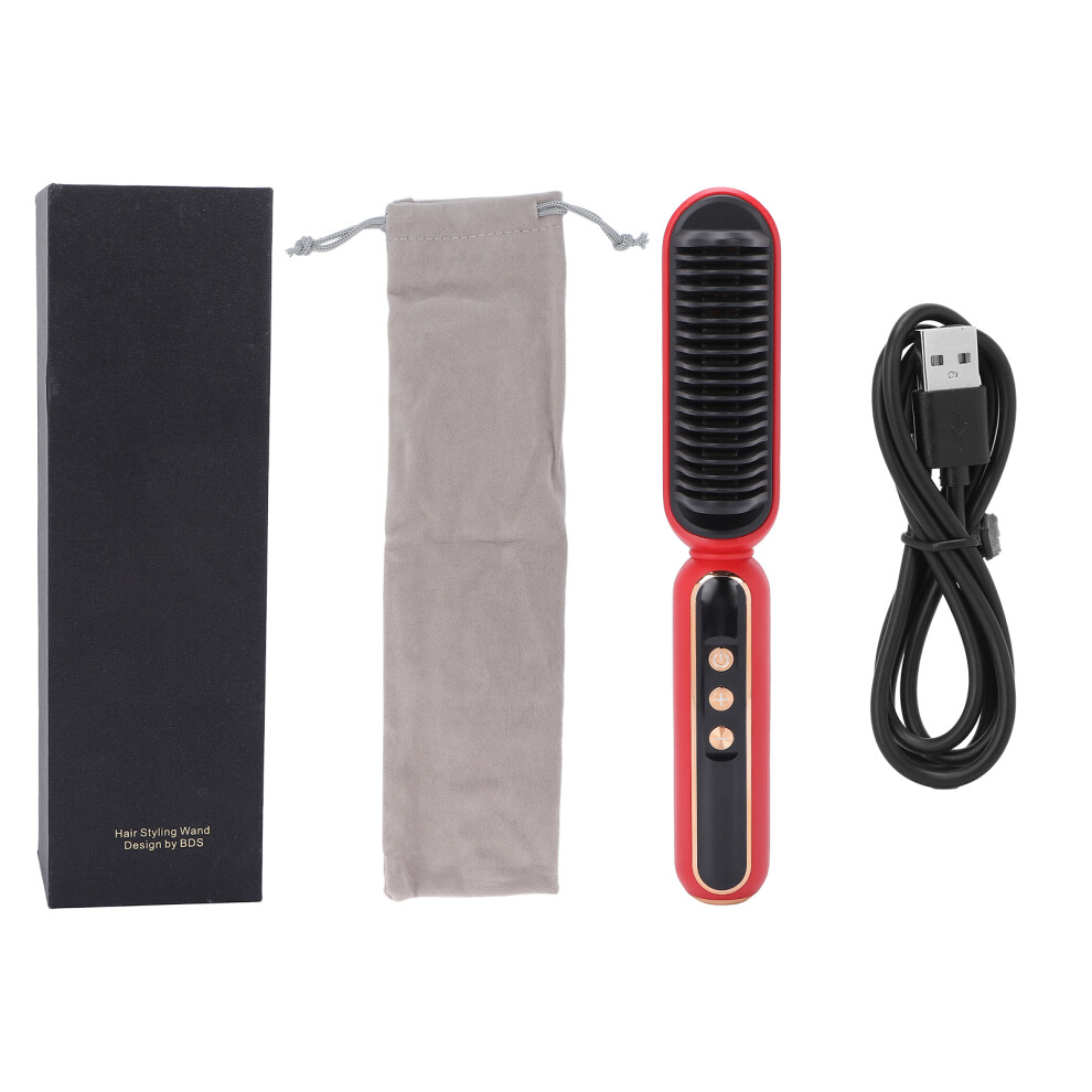 Cordless Hair Straightener Brush With Ionic Care Fast Heating And Anti Scald Design For Safe Styling Heated Brush Straightener Even Heat Distribution
