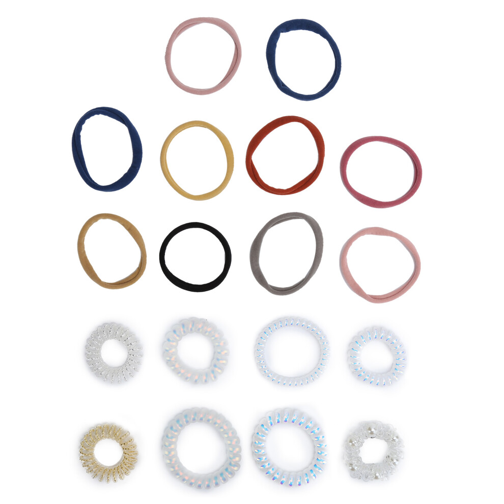 Painless Hair Ties, Elastic and Waterproof Spiral Coils, Stylish and Hygienic Hair Bands for Women and Girls For Halloween Parties For Nightclubs