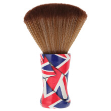 Shaving Brush For Men Soft Nylon Bristles Unique Flag Style Foaming Tool For Neck Duster Use Stylish Barber Accessory With Beech Wood Handle And