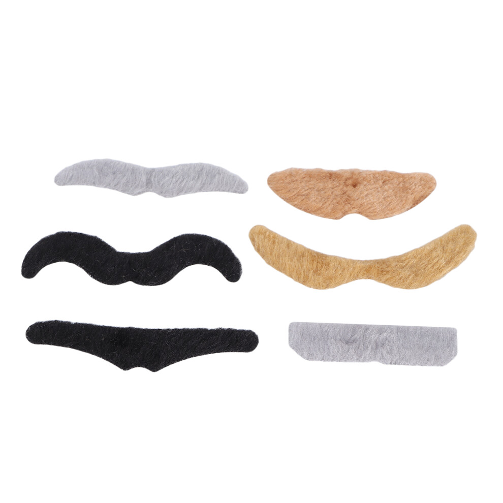 Unisex Adhesive Fake Moustache Set - Perfect For Costumes And Parties