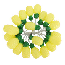 Guirlande lumineuse festive en forme d'ananas, guirlande féérique à piles, décoration tropicale pour fêtes à la maison et ambiance de Noël,