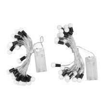 Decorative String Lights, Waterproof Outdoor/Indoor Battery Operated Globe Fairy Lights, Warm White LED String Lights For Garden, Tent, Camping,