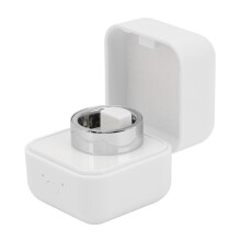 Smart-Ring mit Temperatursensor, Schlaf- & Schritt-Tracker, 20mAh Batterie, Silber