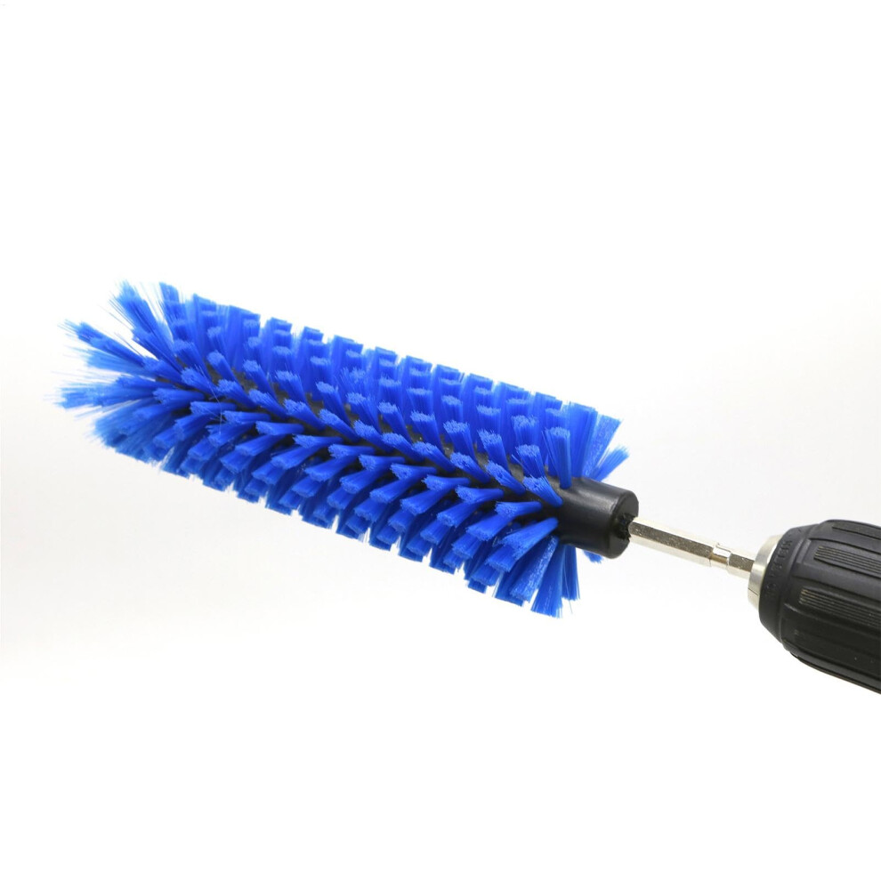 Car Wheel Cleaning Brush With Soft Noscratch Bristles For Drill Attachment Rim Detailing Tool 9382693785077